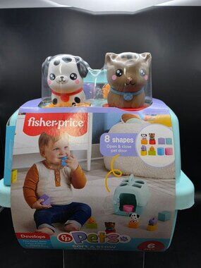 Fisher-Price Sort & Stow Pet Carrier Toy For Shape & Pet Play